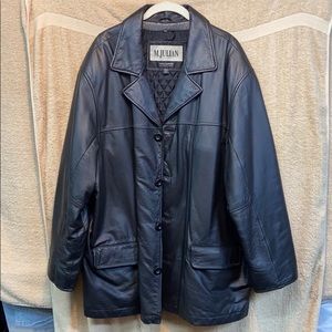 Black Wilson leather coat M. Julian 1X unisex?